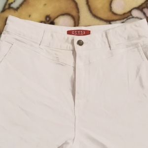 White Guess shorts